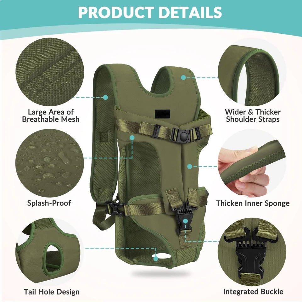 Pet Backpack for Dogs Cat Thickened Sponge Pet Front Dog Backpacks Portable Puppy Transportation Dog Bags 240828