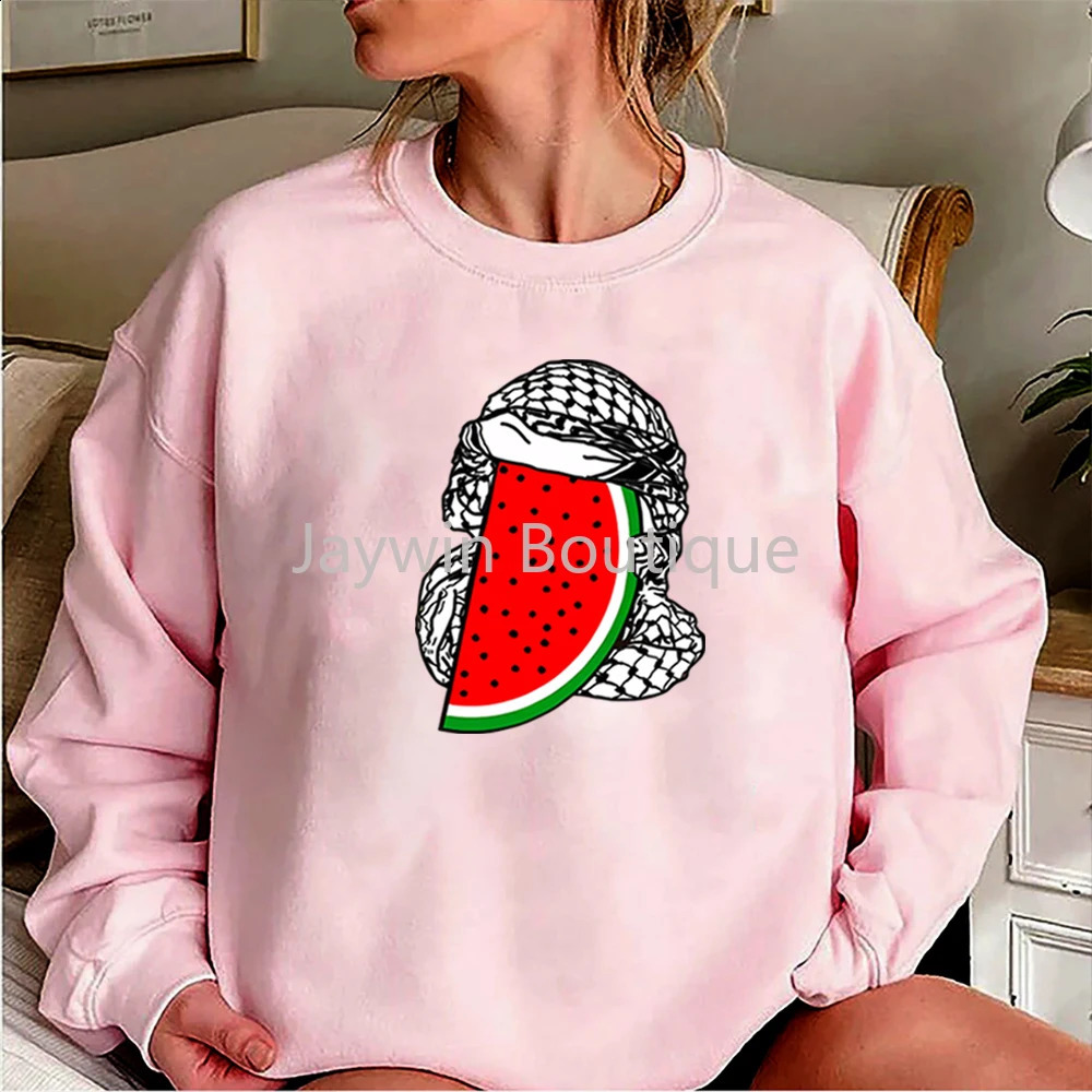This is not a watermelon sweatshirt Ceci Nest Pas Une Past que hooded human rights skydiving collar Arab gift 240827