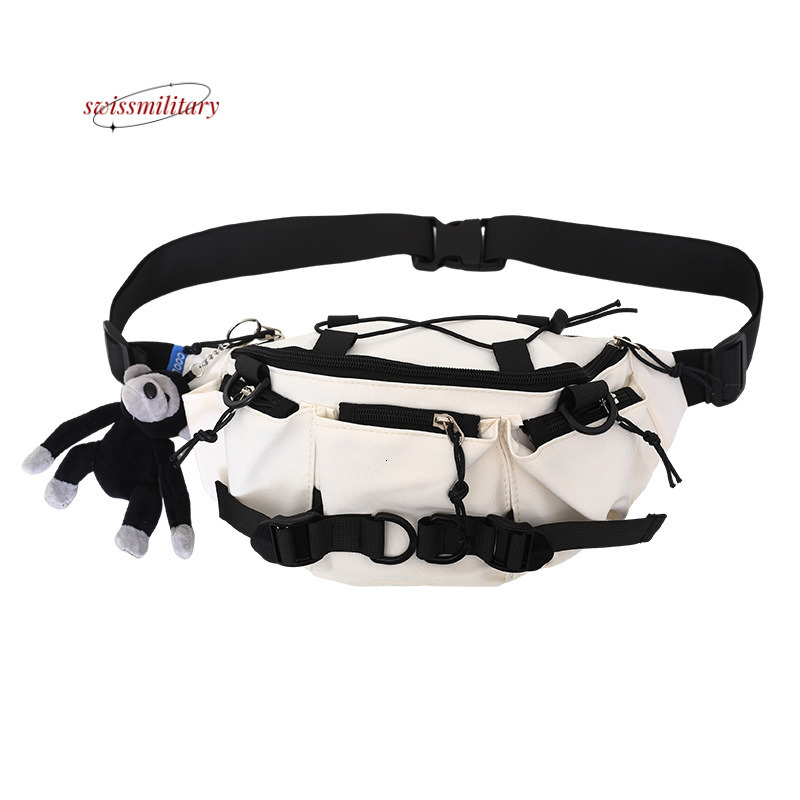 Swissmilitary Cross with trendy brand for men's versatile casual chest simple work clothes, ins waist bag, couple single shoulder cross body bag 