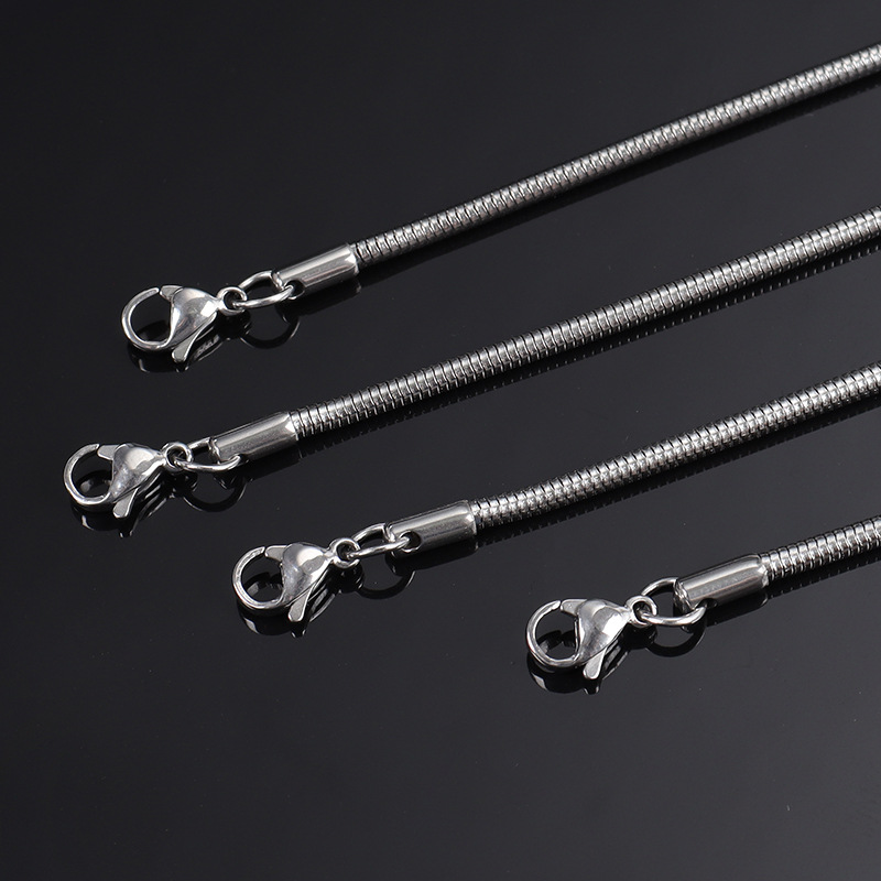 Top Quality Titanium Steel Snake Chain Necklace for Men Women Stainless Steel Necklace Chain for Accessory Nice Jewelry Gift Chains 45cm 50cm 60cm Ant