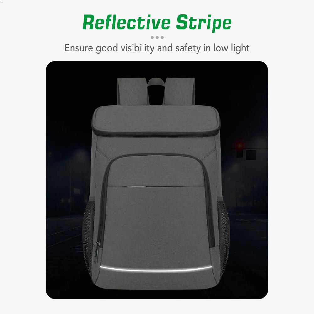 30L cooler backpack leak proof insulated lunch bag picnic food outdoor 240828