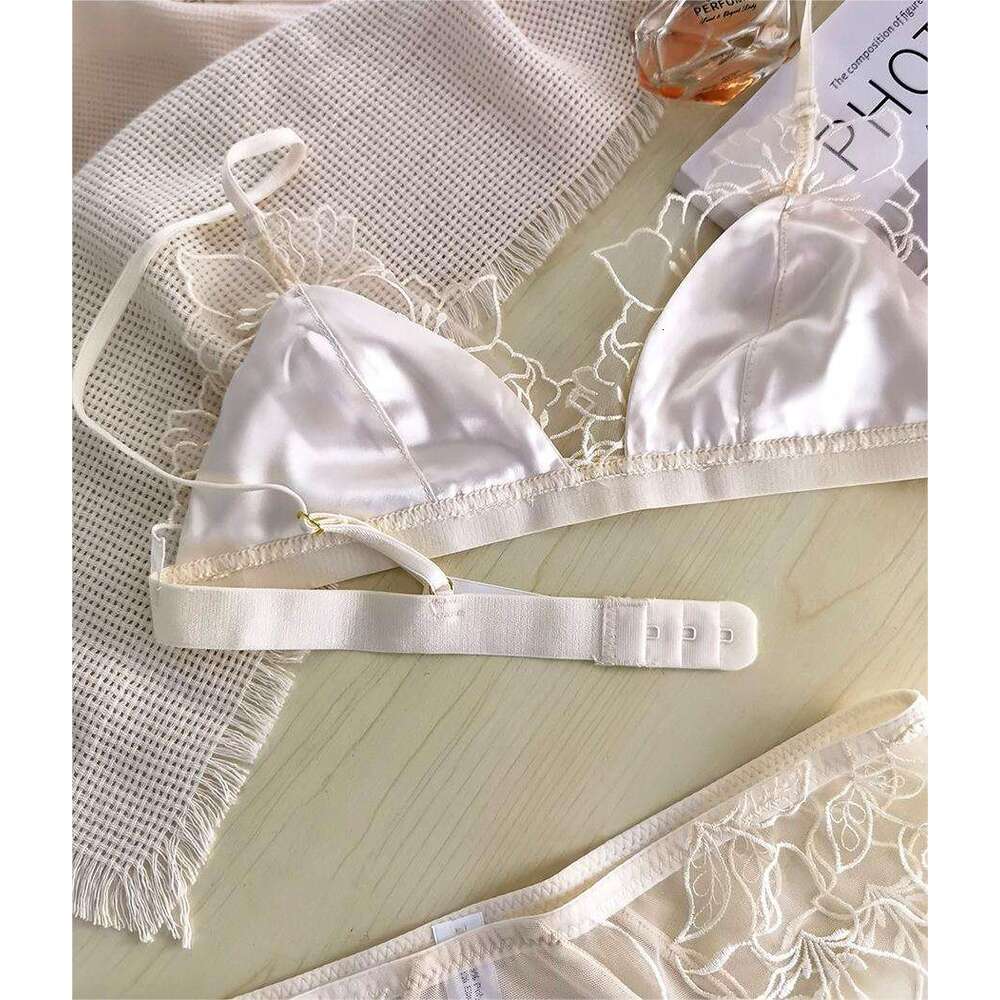 Sexy push up underwear set embroidery women ultra-thin bra without steel ring gerie with underpants suit