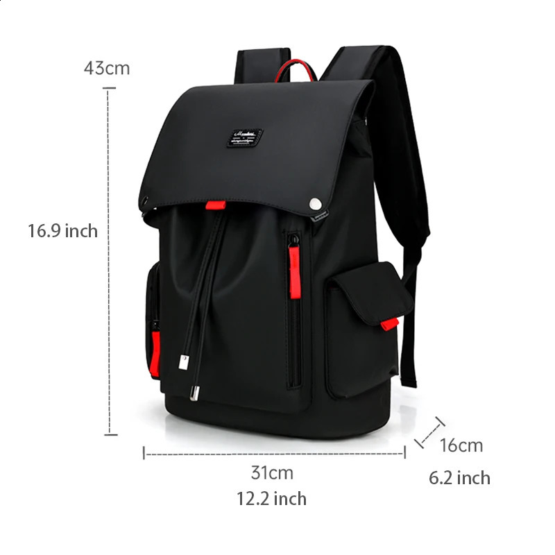 College Student Backpack Men Women Waterproof 156 Laptop Bag Youth Outdoor Sports Short Distance Travel Back Pack 240829