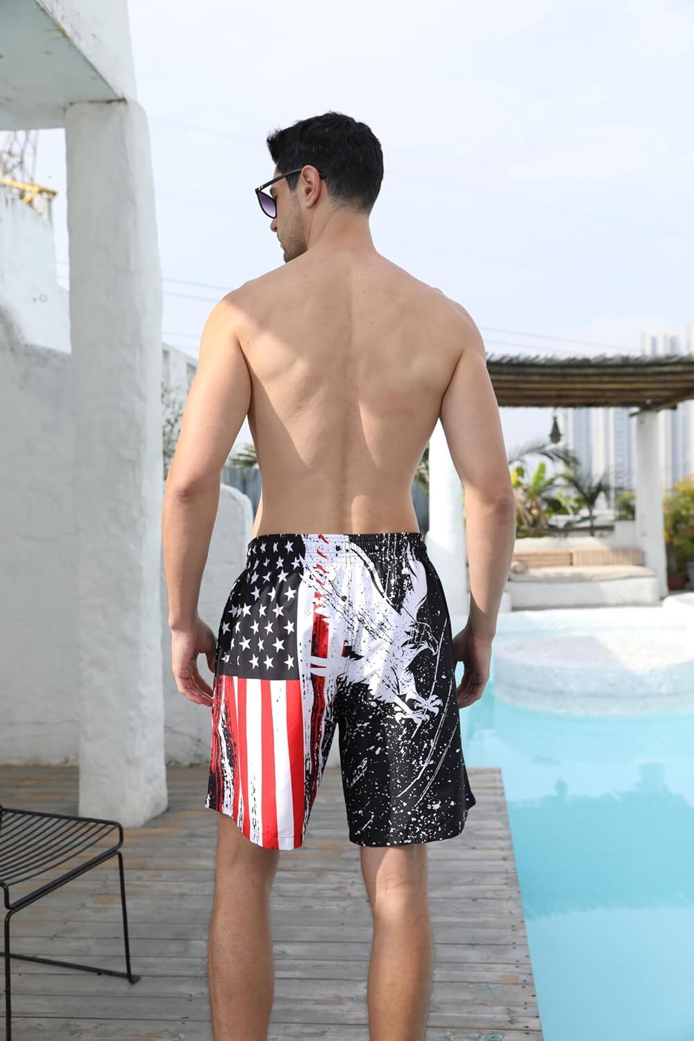 Mens shorts 3D printing pattern Swim Trunks Quick Dry Beach pants for mens with Pockets Cool Mesh Lining Bathing Suits handsome handsome