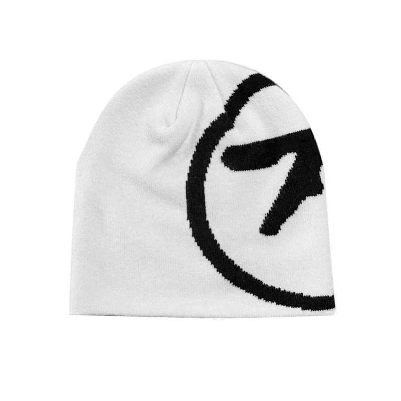 Aphex Twin Wen Hat Mens Knitted Bean Hat Y2k Street Clothing Winter Fashion Plow Kpop Retro Gothic Warm Hip Hop Unisex Style X250212