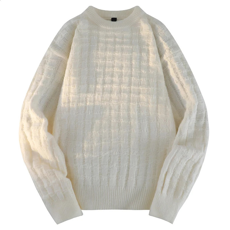 autumn Pullover mens sweater O-neck knitted long sleeved warm and slim fit sweater mens casual fashion sweater mens clothing 240829