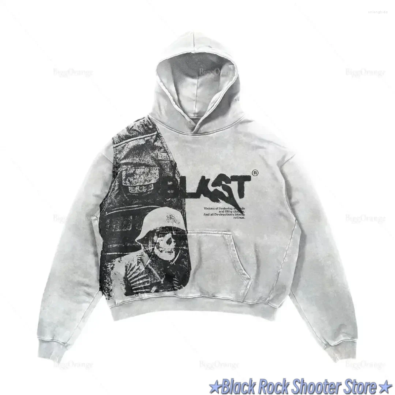 Women's Hoodies Hoodie 2024 Drop Shopp Coats Streetwear Gothic Casual Alphabet Blast Print Pattern Skull Women Haruku Men Clothing
