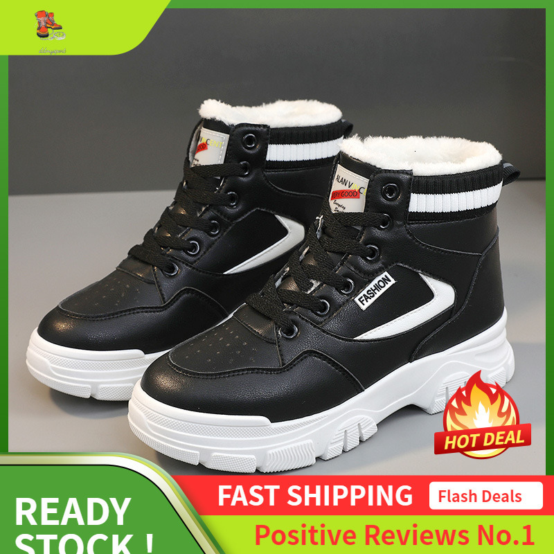 Ddmysports Q New Colored Women S Winter Mid Top Plush Warm Increase Thick Sole Sports And Casual Board Shoes OUTDOOR
