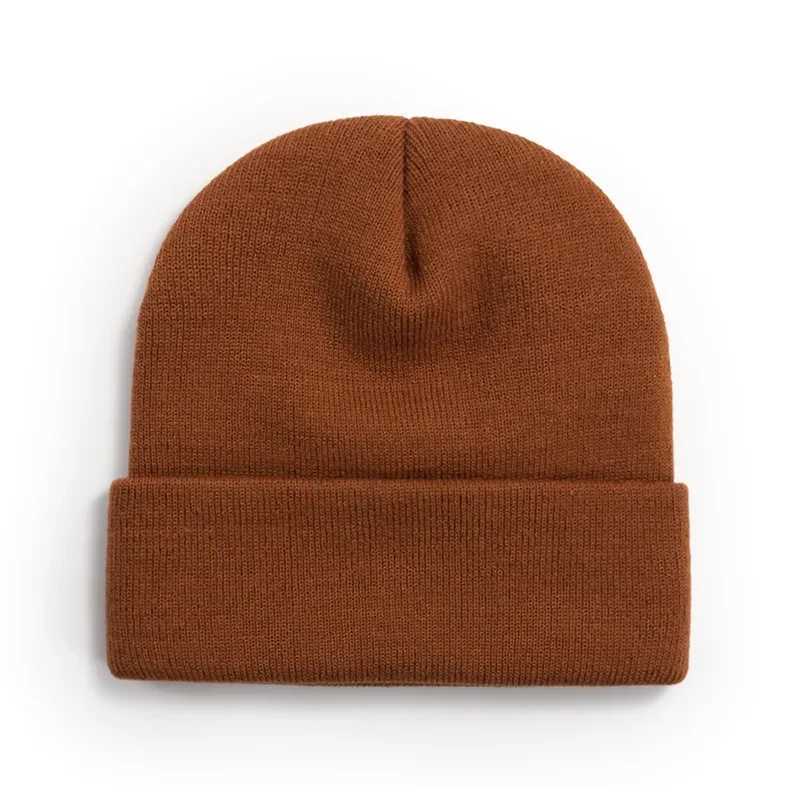 Cust Printed Knitted Hats for Wen Men Autumn Winter Solid Color Warm Ear Protection Girls Outdoor Beanie Hat X2502121