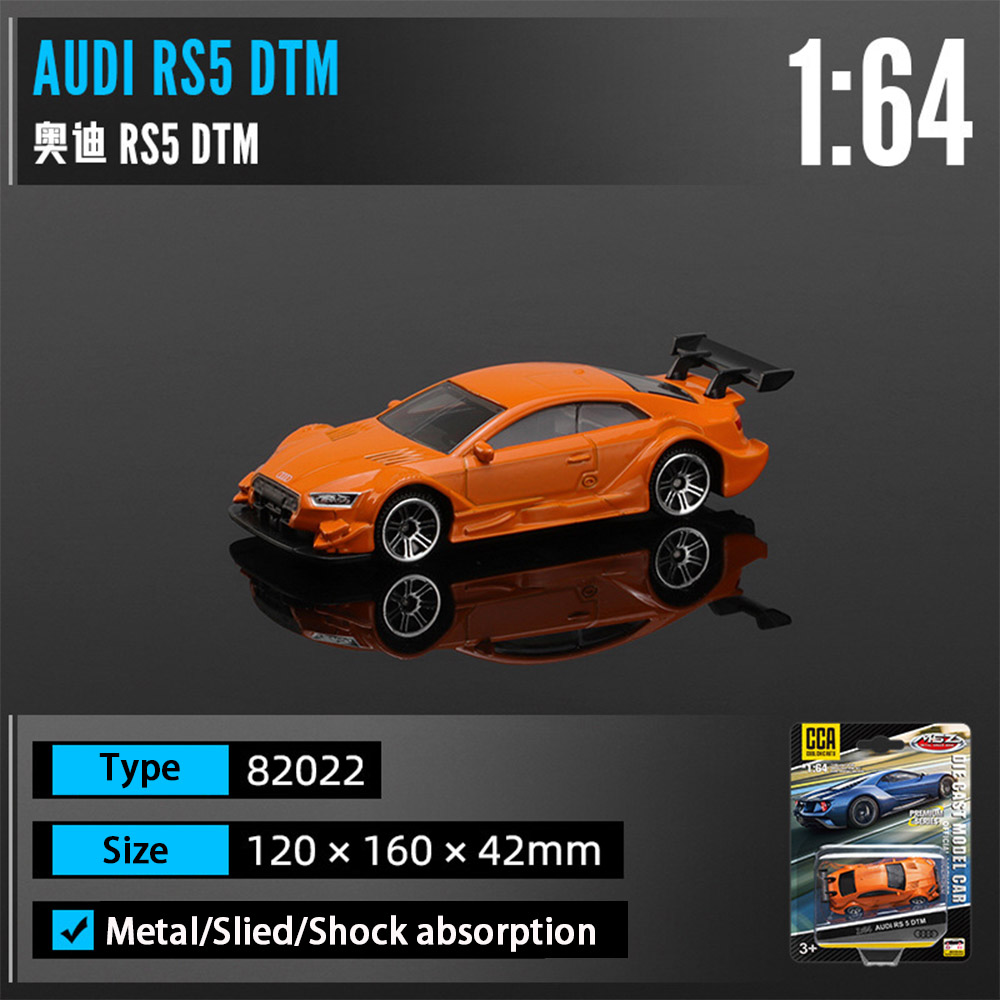 CCA 1:64 Alloy Motel Car Model Mini Shock-Absorbing Matchbox Pocket Car Boys And Children's Toy Car AUDI GR And So On