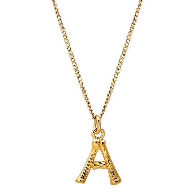 Varole Cute 3D Initial Letter Pendant Necklace PVD 18K Gold Plated Letter Charm Necklace W240828