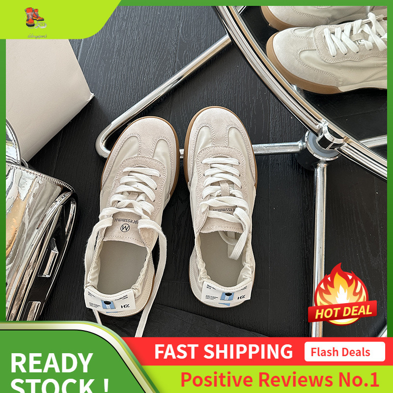 Ddmysports Grape Mom S Same Genuine Leather Thick Sole Sports For Women Versatile Round Toe Breathable German Training Shoes Casual Dad Trendy OUTDOOR