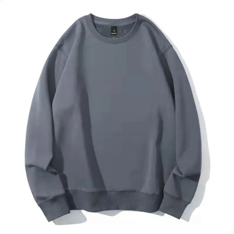 Heavy duty sweater mens plush and thick silver fox velvet color womens dark gray inner layer warm in winter 240829