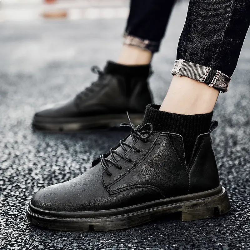Winter shoes Boots Soc Mouth Locomotive Casual Comfortable Fashion Mens Sports Shoes mens sneakers 240828