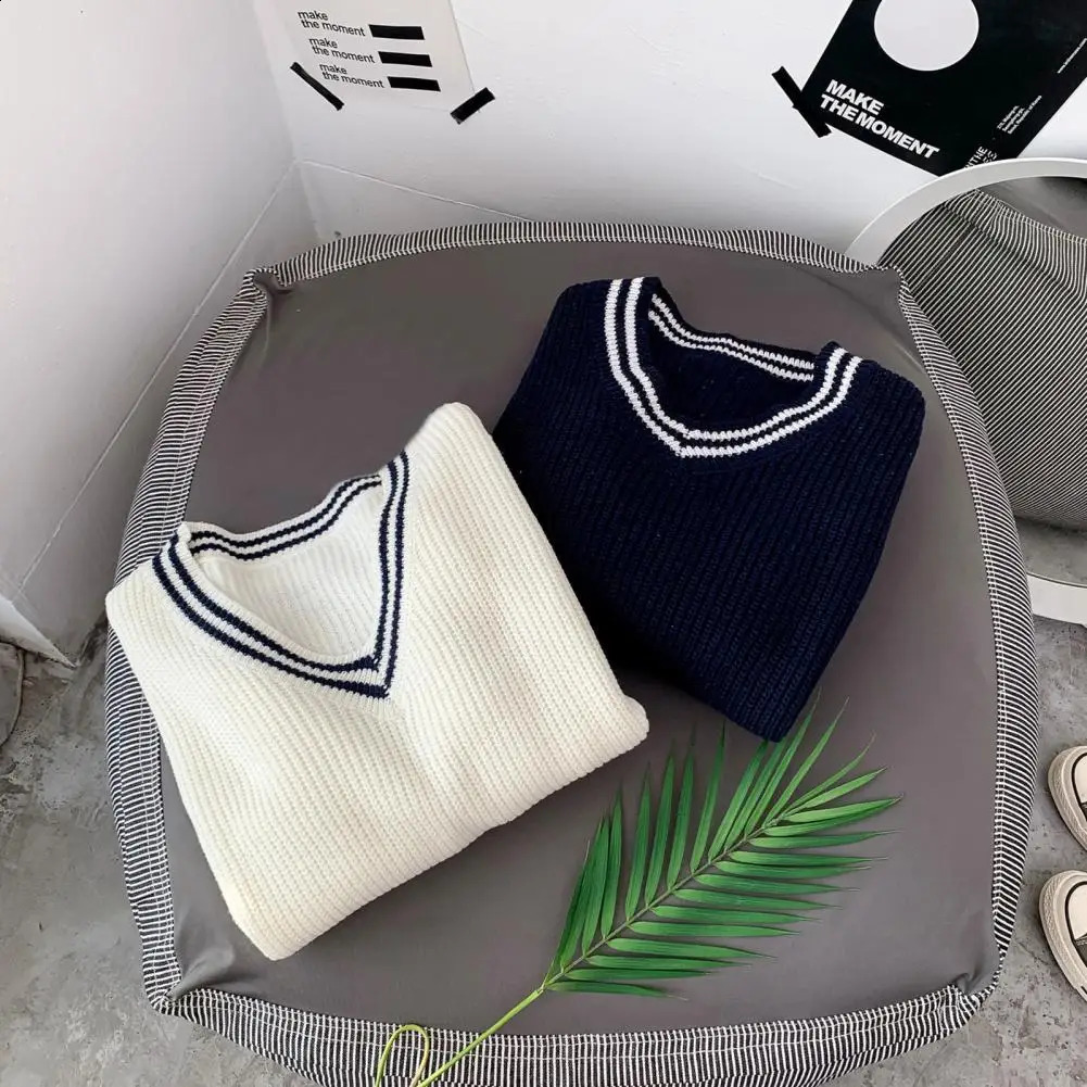 Long sleeved warm and anti shrink soft Korean style spring sweater 240829