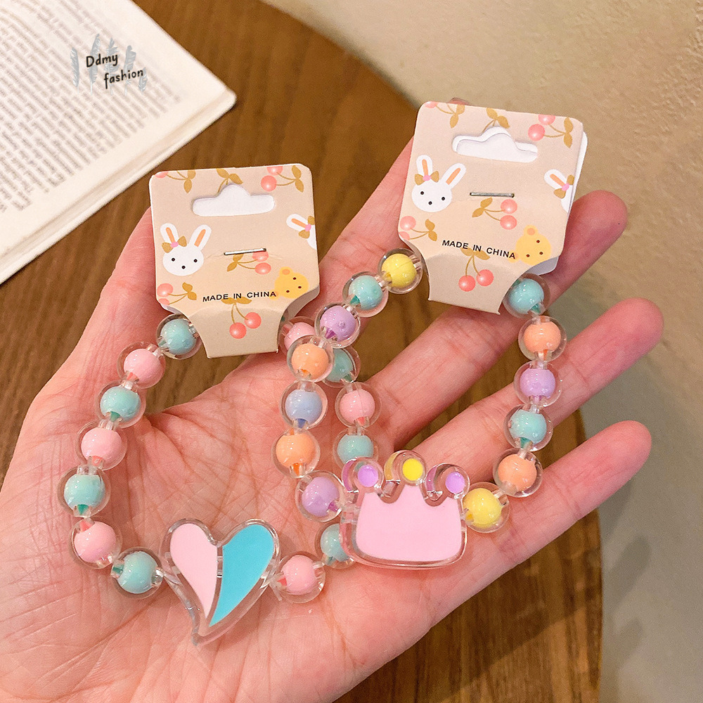 Cartoon Children's Princess Jelly Beaded Cute Girl Baby Student Bracelet Jewelry F08.30-1.5 6cb0a