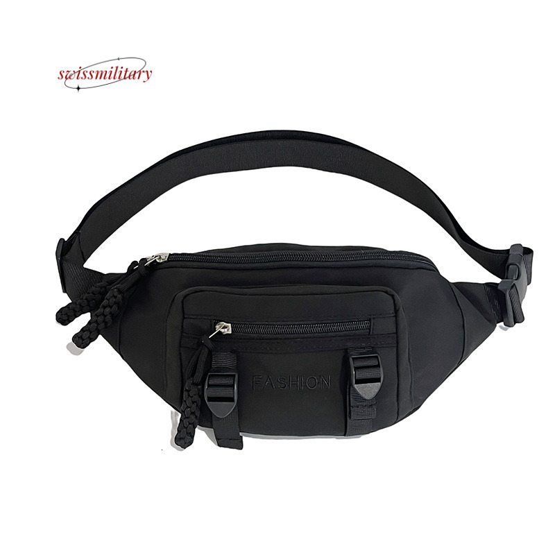 Swissmilitary New nylon crossbody fashionable chest men's simple casual waist commuting women's bag, trendy shoulder bag #23