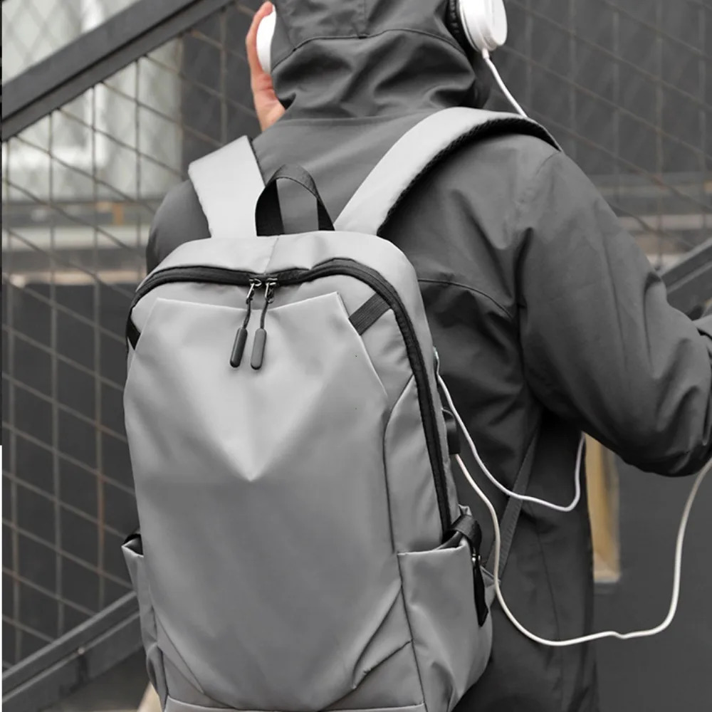Men School Backpack Waterproof Nylon Backpacks USB Charging Laptop Backbags Large Capacity Rucksack for Books Outdoor Travel y240829