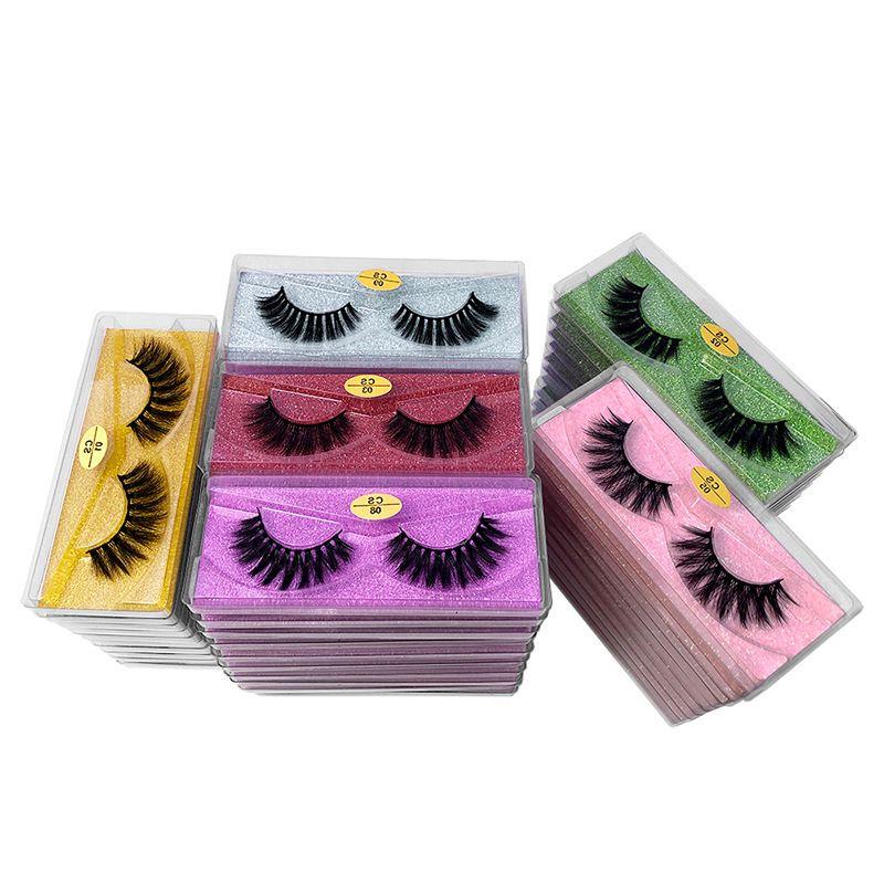 Mink Eyelashes Bulk Wholesale mix 10 styles Pack Natural Thick False Lashes Handmade Makeup Cotton stalk soft Lengthen Ewgga