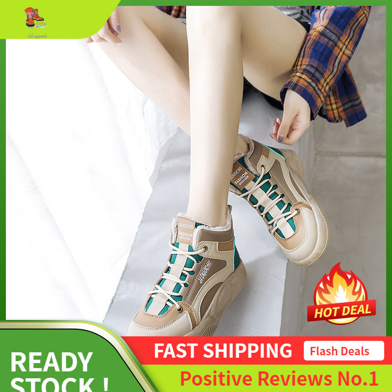 Ddmysports Style K Plush Eight Increasing Thick Soled Women S Shoes New Korean Version Versatile Net OUTDOOR