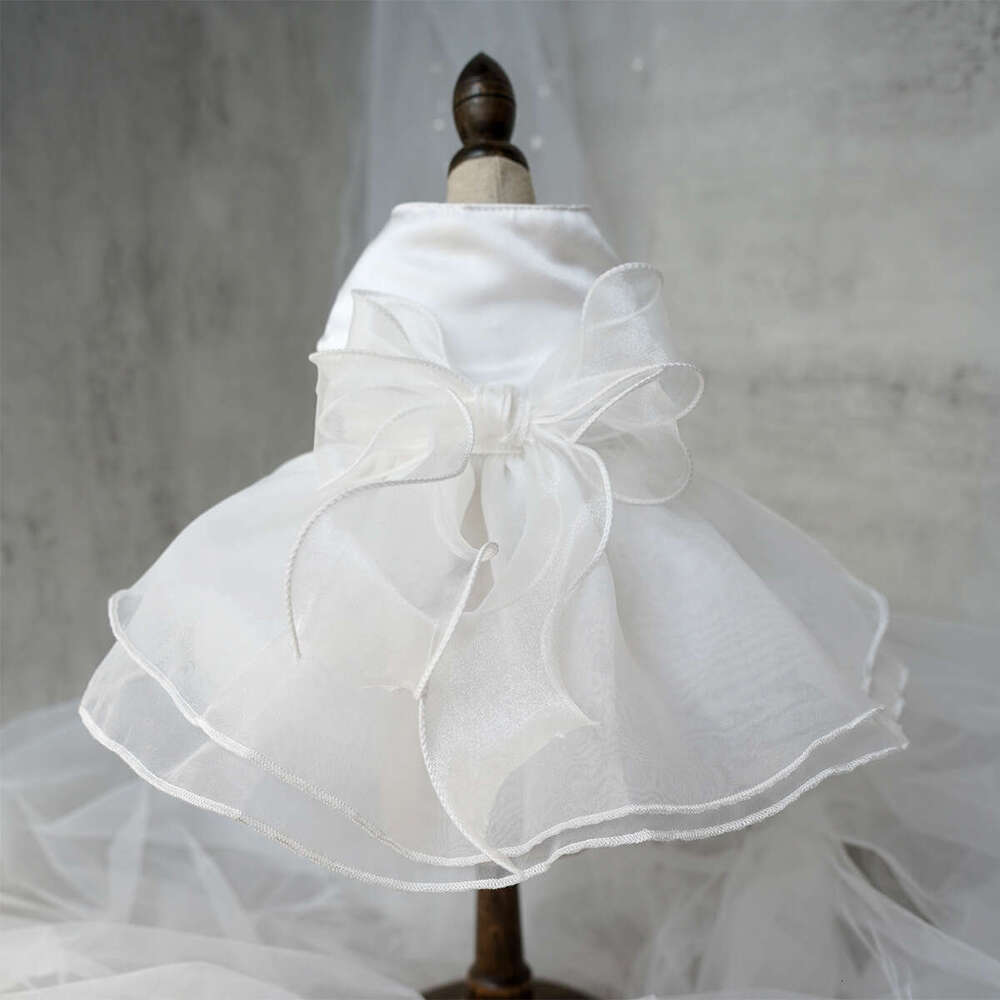 Wedding Dress Prom Party Princess Dresses for Small Dogs Dog Clothes Puppy Cat Costume White Pet Supplies cat clothes designer dress shirt pet clothes