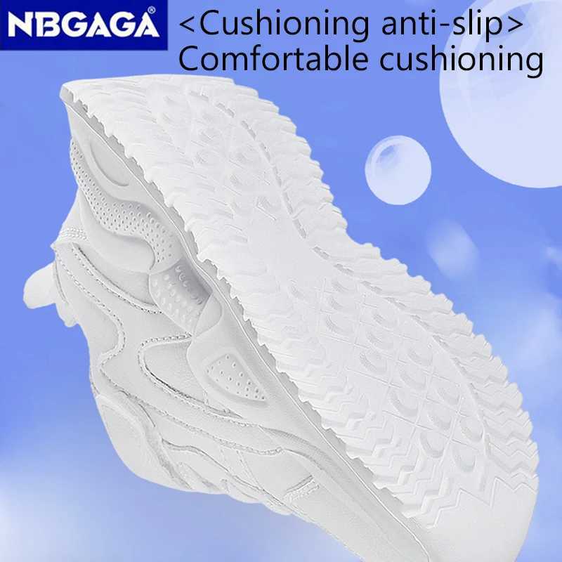 White childrens leather casual shoes for boys and girls outdoor running sports shoes breathable mesh childrens school walking sports anti slip W250407