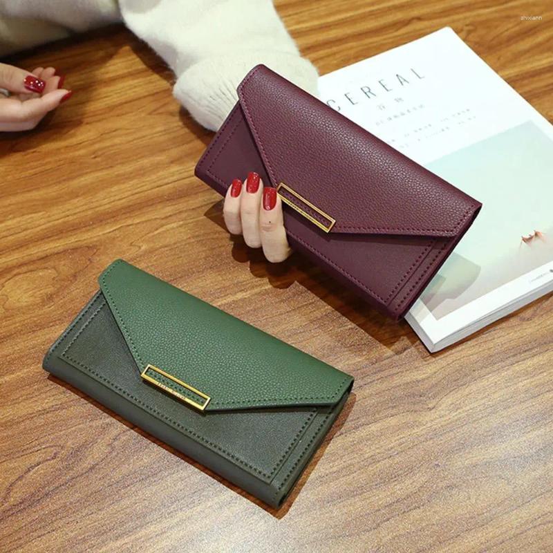 Wallet PU Leather For Women - Hot Long Hasp Clutch With Phone Pocket, Money Bag Purse - Pocket,