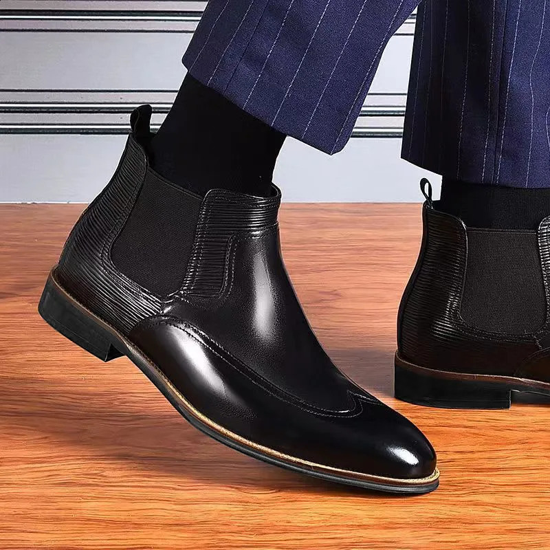 Classic Retro Genuine Leather Boots Men Fashion Ankle Mens Casual British Style Short Boot High-Top Shoes 240828