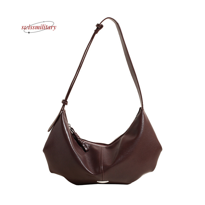 Swissmilitary Large capacity high-end handbag for women, 2024 autumn new item, niche design, crossbody bag, single shoulder armpit dumpling bag #26