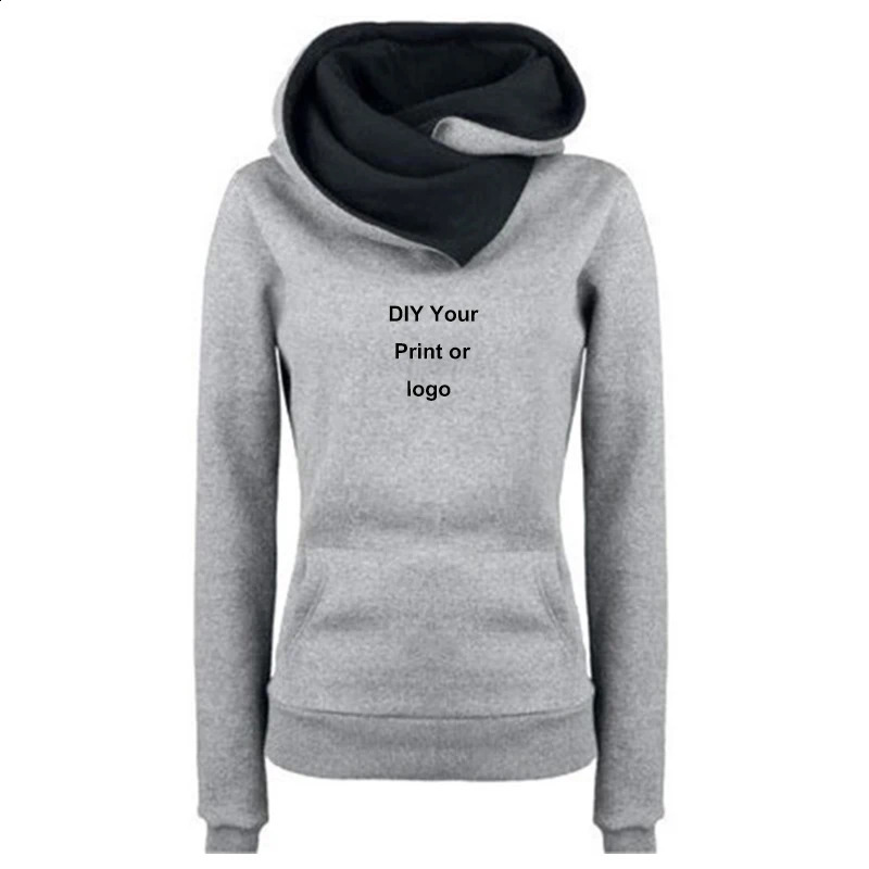 Womens Customized Pure Hoodie Sportswear Clothing Casual Zipper Top 240827