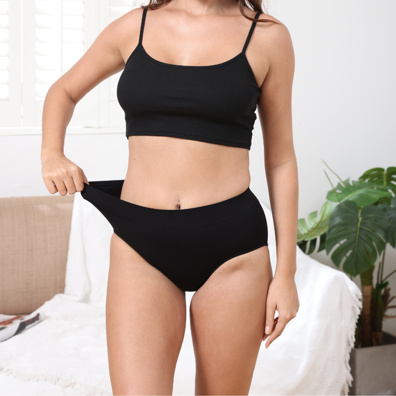Five piece set - Women's shapewear, high-quality solid color, high waist, high elasticity shorts, abdominal compression, shaping effect - XY003