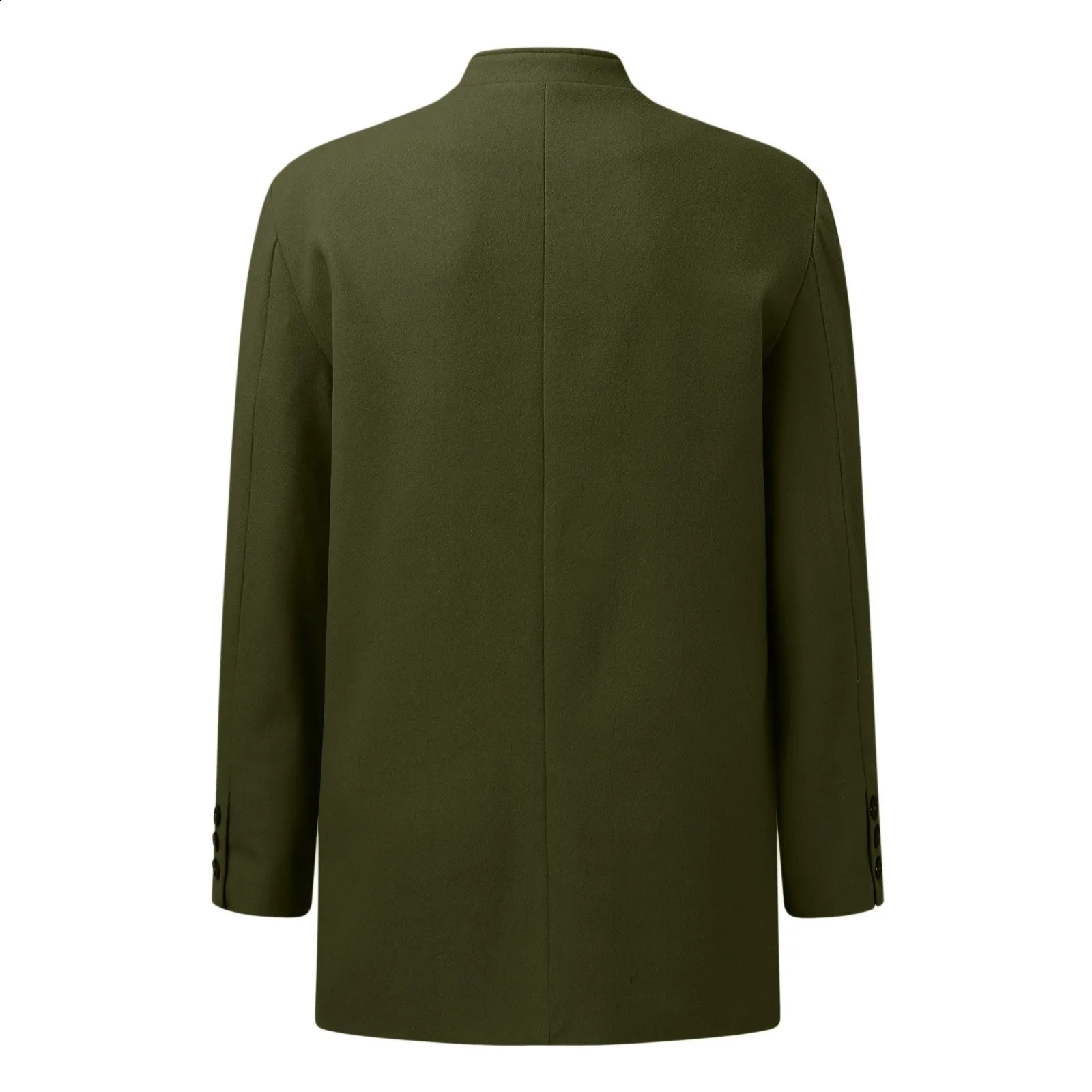 Mens autumn and winter wool jacket fashion single breasted wool lining medium long trench coat mens streetwear business Anoraks 240829