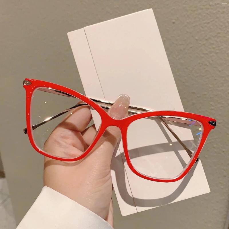 Cat Eye Stylish Blue Light Blocking Sunglasses - Oversized Trendy Non-Prescription Eyewear for Women 4 NonPrescription wear