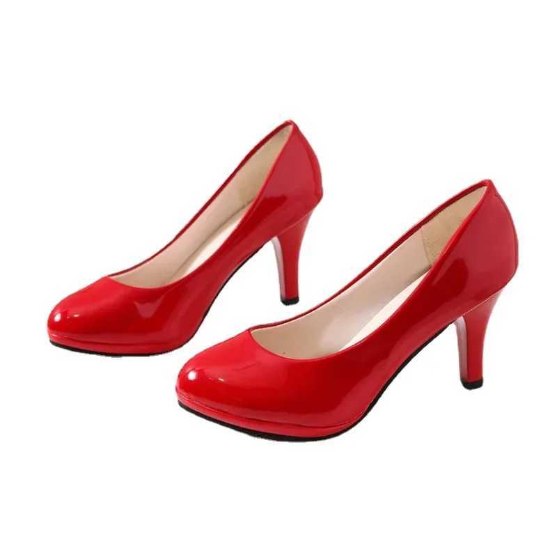High Quality Summer Classic Round Toe Womens Pump Comfortable Shallow Office Womens Solid Platform Womens Shoes T241024