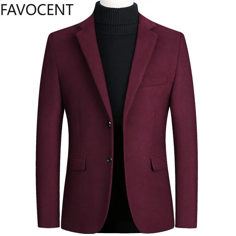 Fashionable mens jackets and jackets mens one-piece jackets wool blend sets mens jackets spring smart casual jackets solid double buttons 240829