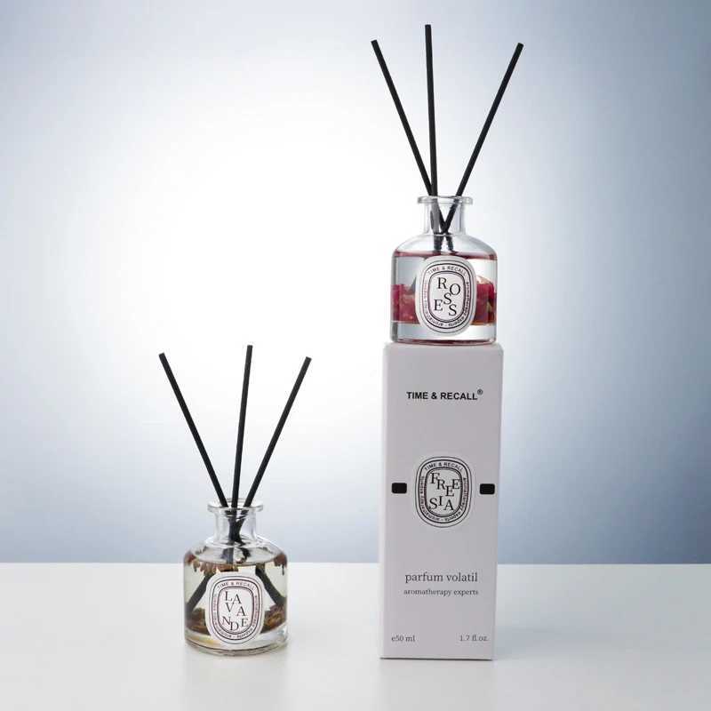 Other Home Decor 50ml Reed Diffuser Set Hotel Bathroom Rattan Stick Aromatherapy Diffuser Air Refresher Plant Home perfume Essential Oil T240829