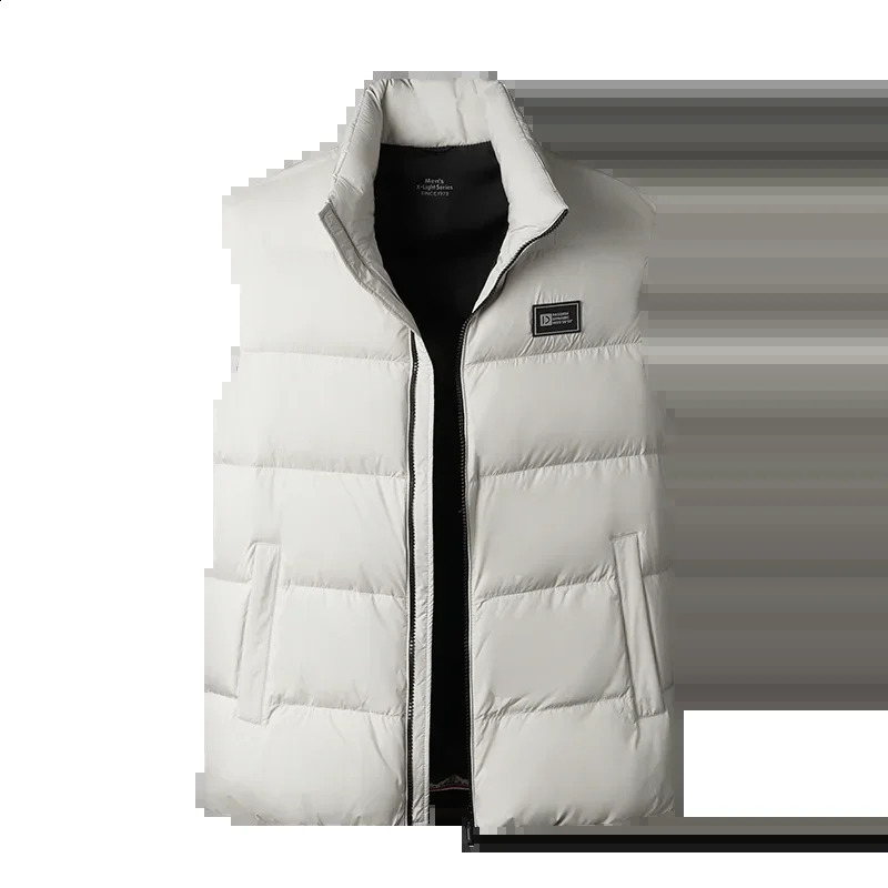 YEAE White Duck Down Jacket Mens Coat Winter Thick Rack Collar Warm Cold Tank Top 240828