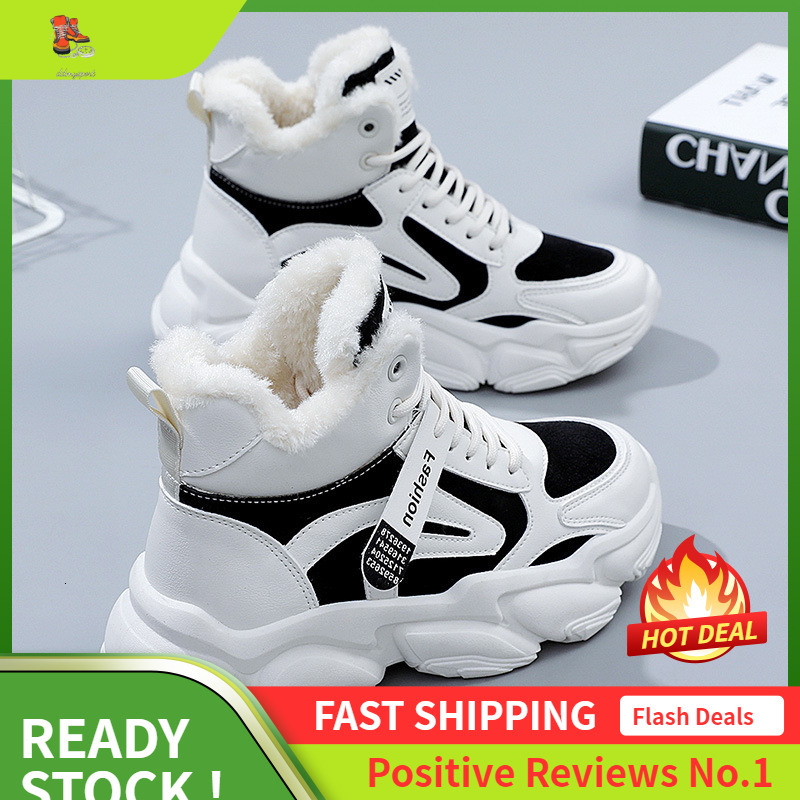 Ddmysports GA Igh Top Little White For Women New Autumn Board Shoes Increase Eight Thick Sole Versatile Tall And Loose OUTDOOR