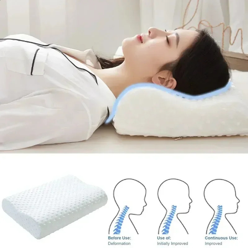 1pc Memory Foam Pillow for Sleeping Adjustable Side Sleeper Pillow for Neck Shoulder Pain Relief Orthopedic Contour Pillow 240829