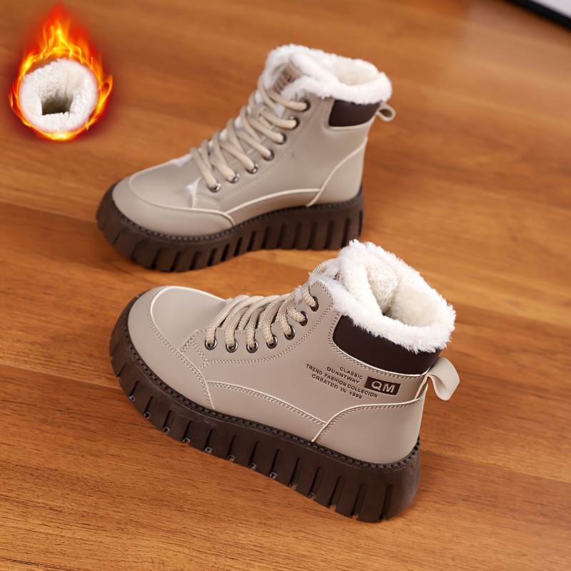 Women's Winter Snow Boots with Plush Inner Lining and Thick Soles for Comfort and Versatility