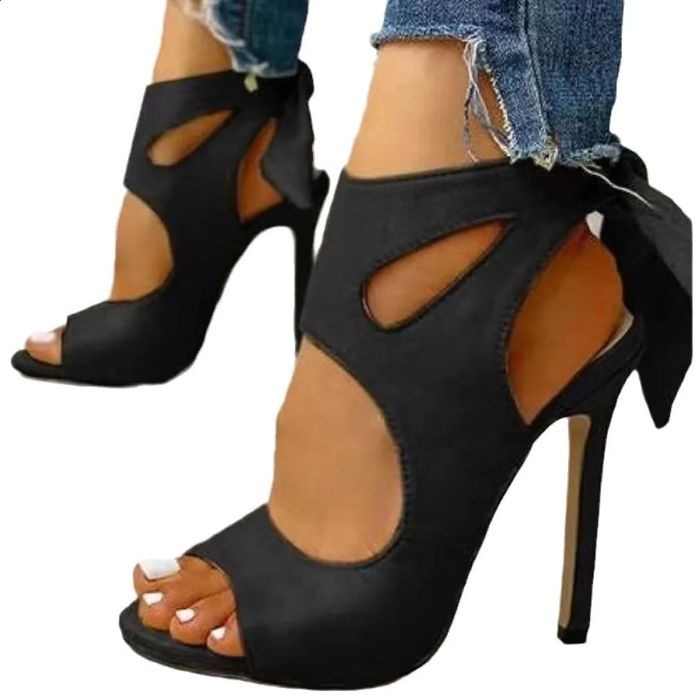 Womens sandals high heels with belt summer 2024 large girl high heels gladiator high heels great comfort 240827