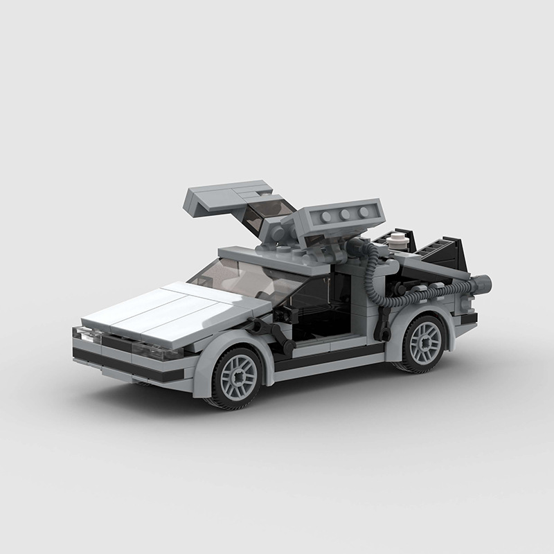 MOC Bricks Back To The Future Sports Car Racing Small Particle Blocks Children's toy Technology Series Future Time Gift