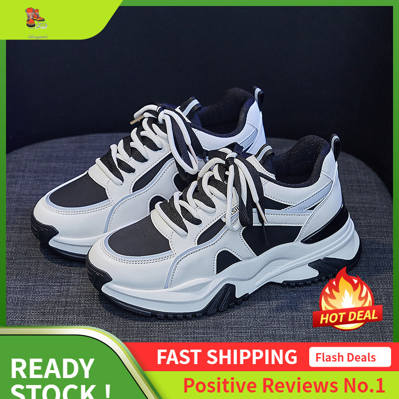 Ddmysports Korean Version Of Dad S For Women In Spring New Breathable Student Casual Instagram Thick Soled High Rise Sports Shoes A OUTDOOR