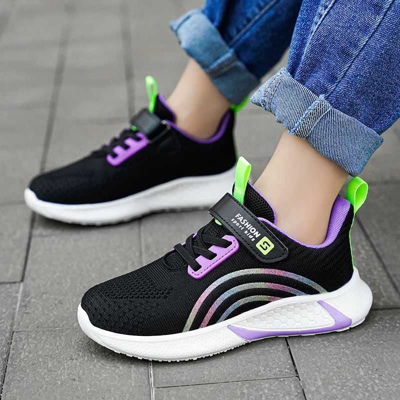 Spring and autumn childrens shoes baby girls casual sports shoes breathable soft non slip walking and running sports shoes size 26-38 W250318