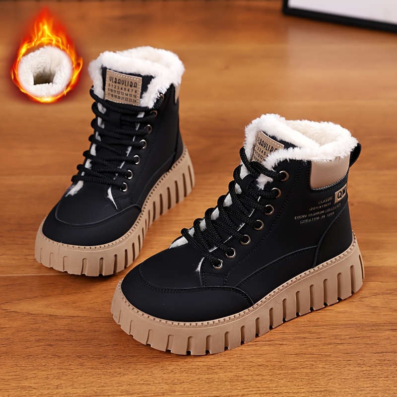 Women's Winter Snow Boots with Plush Inner Lining and Thick Soles for Comfort and Versatility