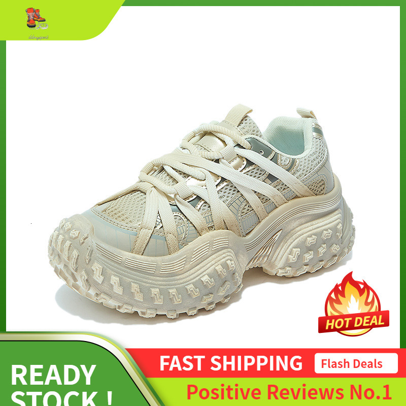 Ddmysports Ins Korean Version New Dad Shoes For Women Autumn Student Running Sports Thick Sole Height Increasing Leisure Street Shot M OUTDOOR