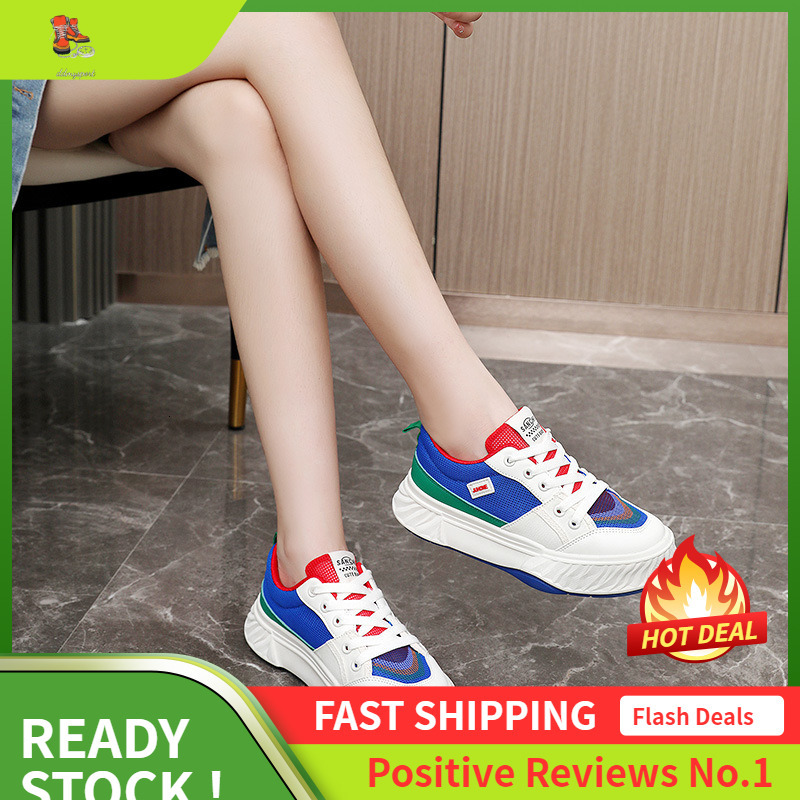 Ddmysports J Color Blocked Summer Trendy Breathable Mesh Increased Thick Bottom Casual Mandarin Ducks Women S Shoes OUTDOOR