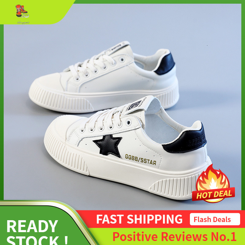 Ddmysports Little White Board New Spring And Autumn Low Top Casual Sports Student Eight Increasing Leather Face Women S Shoes OUTDOOR