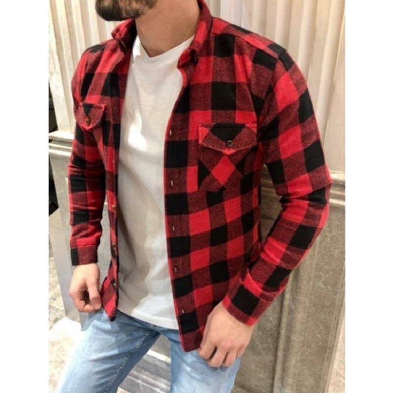 Spring and Autumn Cotton Cooler Grid Mens Shirt Full Match Ultra Thin Long Sleeve Full Match Clothing 240828
