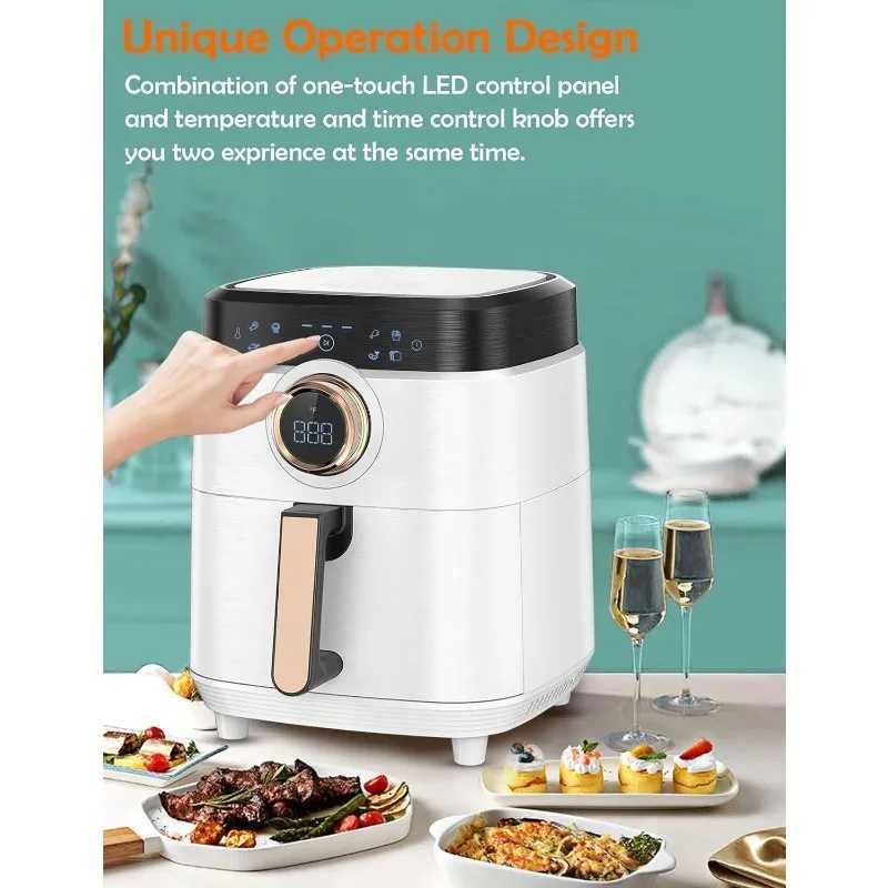Air Fryer ALLCOOL Airbryer Oven 8QT Large 1700W 8-in-1 with Touch Screen Air Fryer Dishwasher Safe Tick Free Basket Freidora CL240829